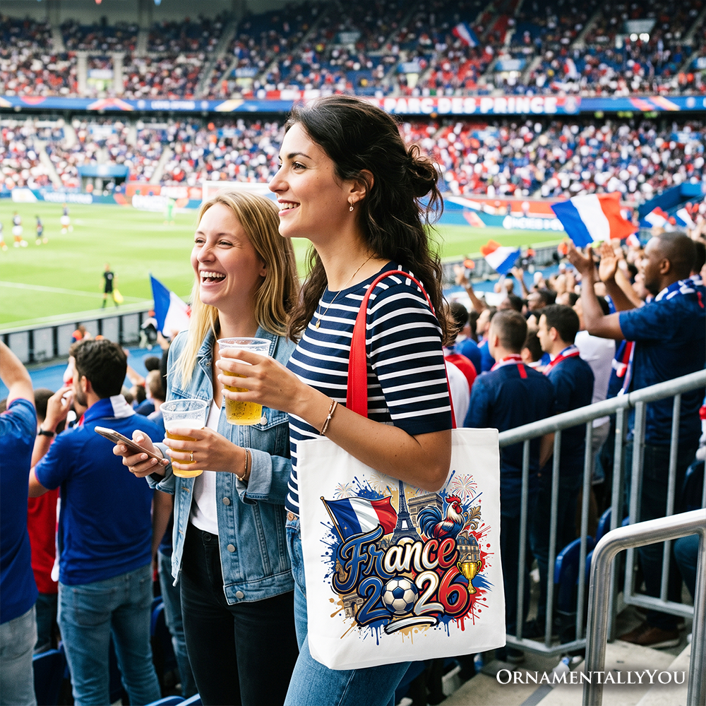 France 2026 Soccer Cup Global Championship Tote Bag, Fans Football Gift Shopper 8