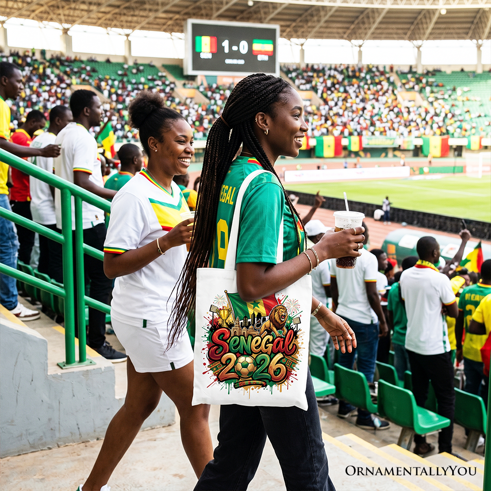 Senegal 2026 Soccer Cup Global Championship Tote Bag, Fans Football Gift Shopper 8