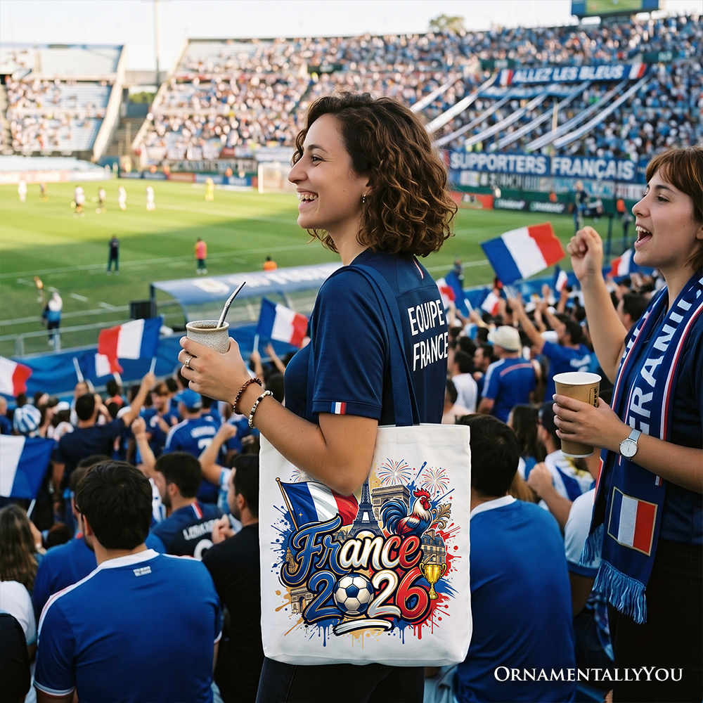 France 2026 Soccer Cup Global Championship Tote Bag, Fans Football Gift Shopper 9