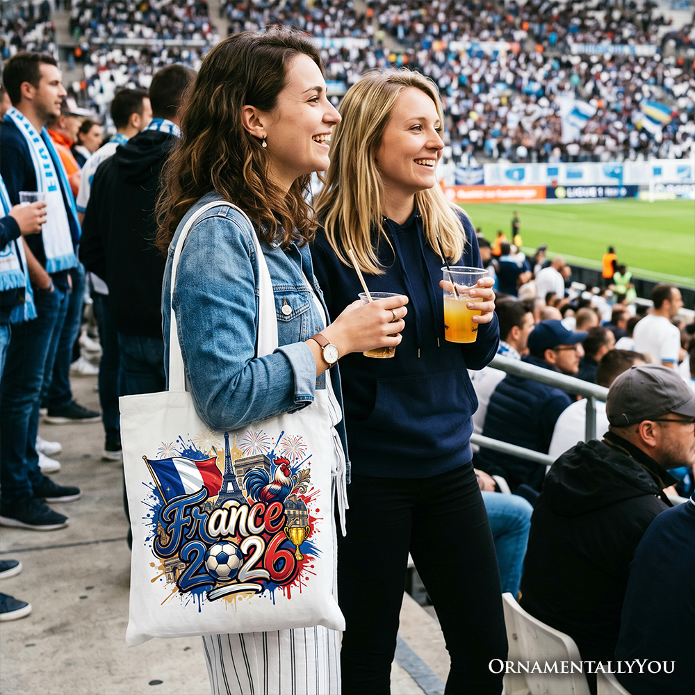 France 2026 Soccer Cup Global Championship Tote Bag, Fans Football Gift Shopper 10