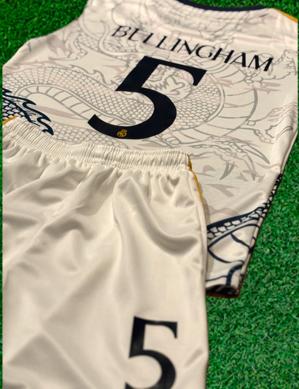 Bellingham Home Dragon Edition Kids Soccer Kit - Real Madrid 2 Piece Set 5