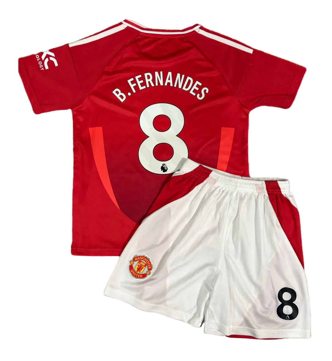 B Fernandes 8 Kids Toddler & Youth Man Soccer Jersey Kit 1