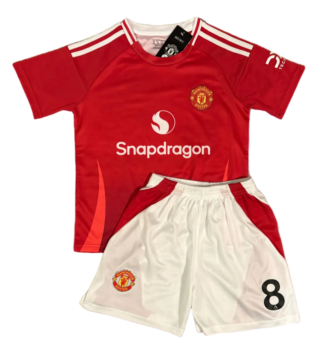 B Fernandes 8 Kids Toddler & Youth Man Soccer Jersey Kit 2