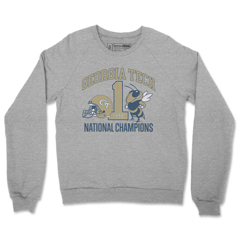 Georgia Tech Football 1990 National Champions Crewneck Sweatshirt | Section 103