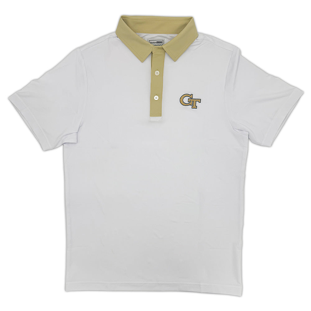 Georgia Tech Contrast Collar Performance Polo | Section 103