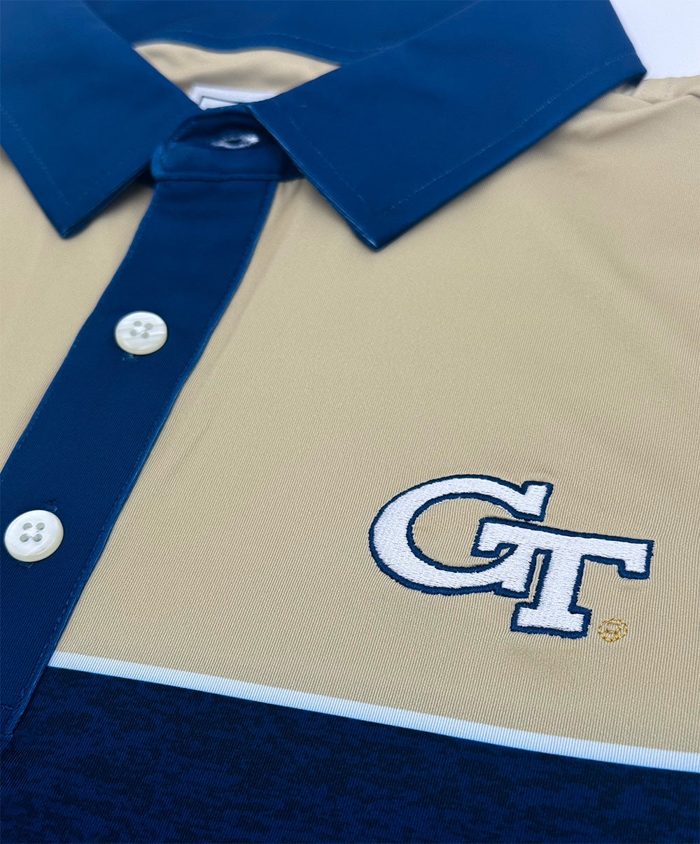 Georgia Tech Color Block Performance Polo | Section 103 3