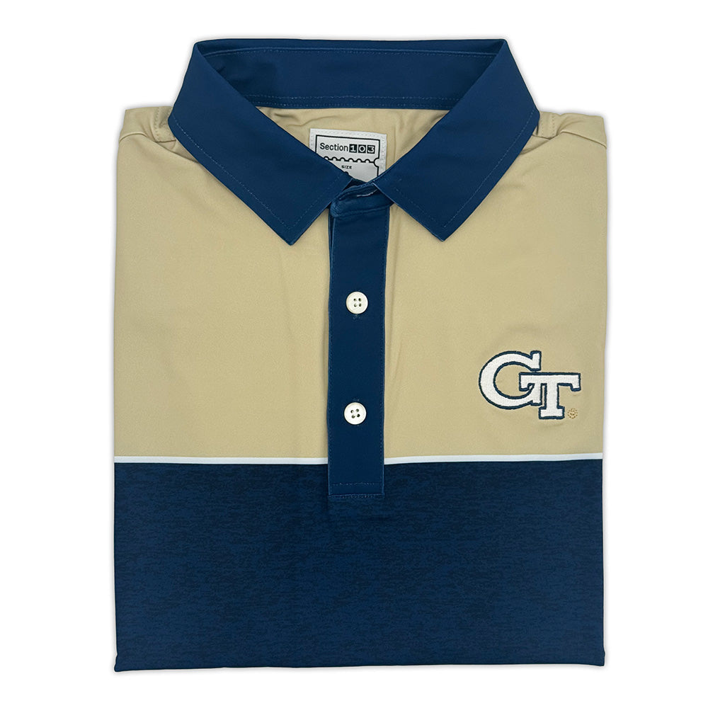 Georgia Tech Color Block Performance Polo | Section 103