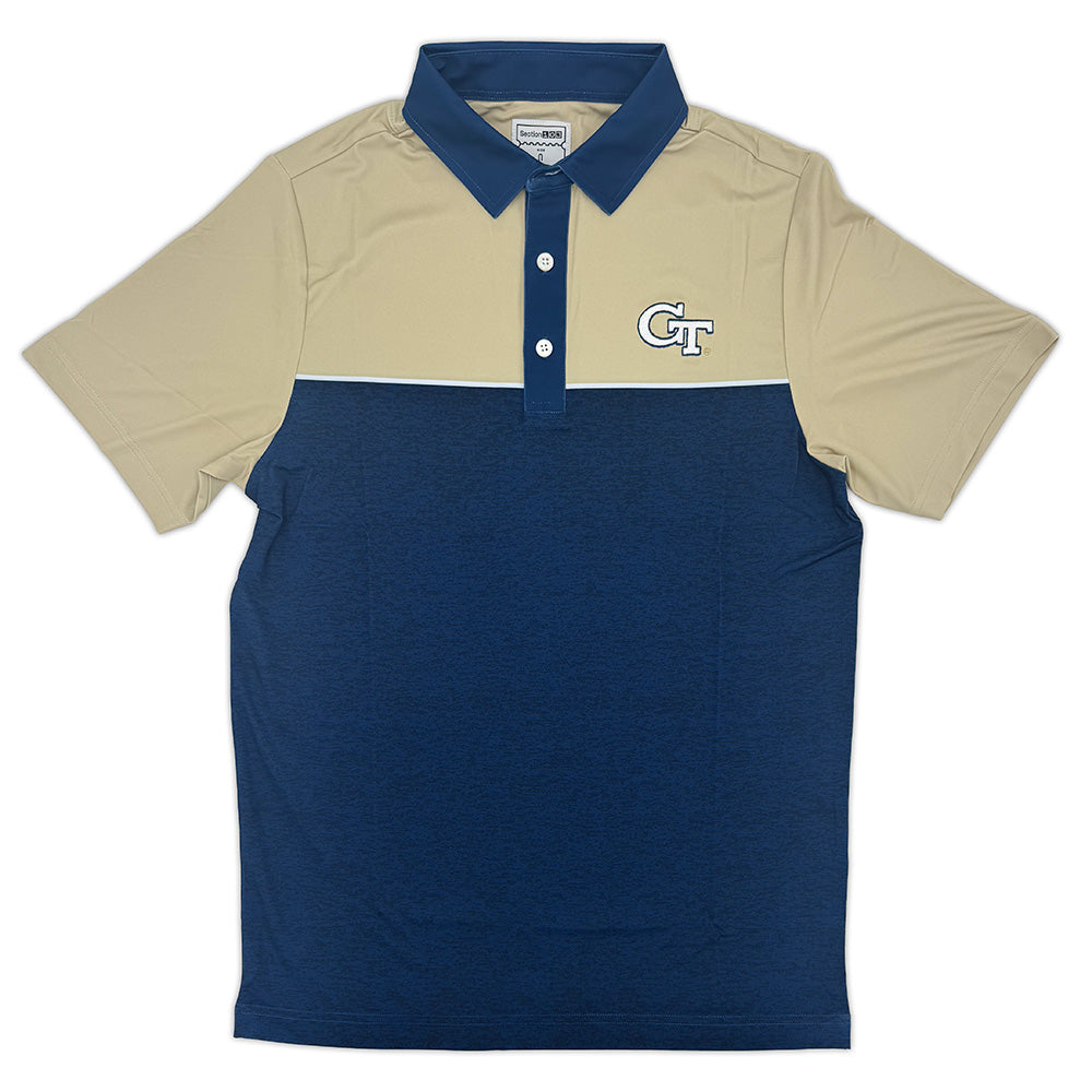 Georgia Tech Color Block Performance Polo | Section 103