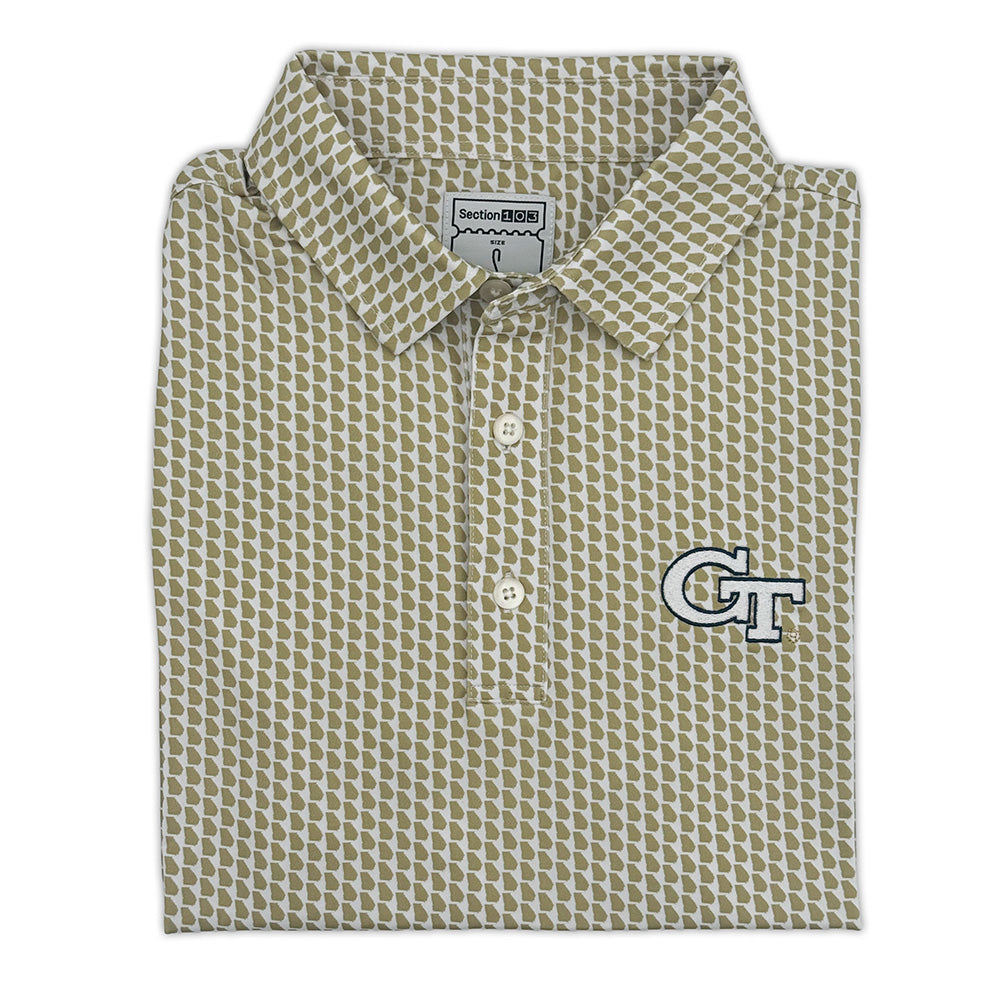 Georgia Tech Map Pattern Performance Polo | Section 103
