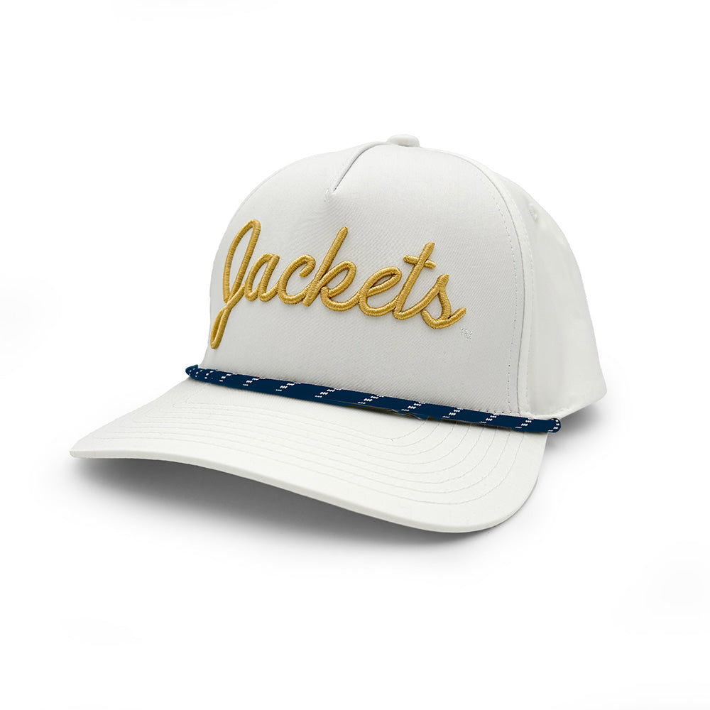 Georgia Tech Jackets Script Rope Hat, White | Section 103
