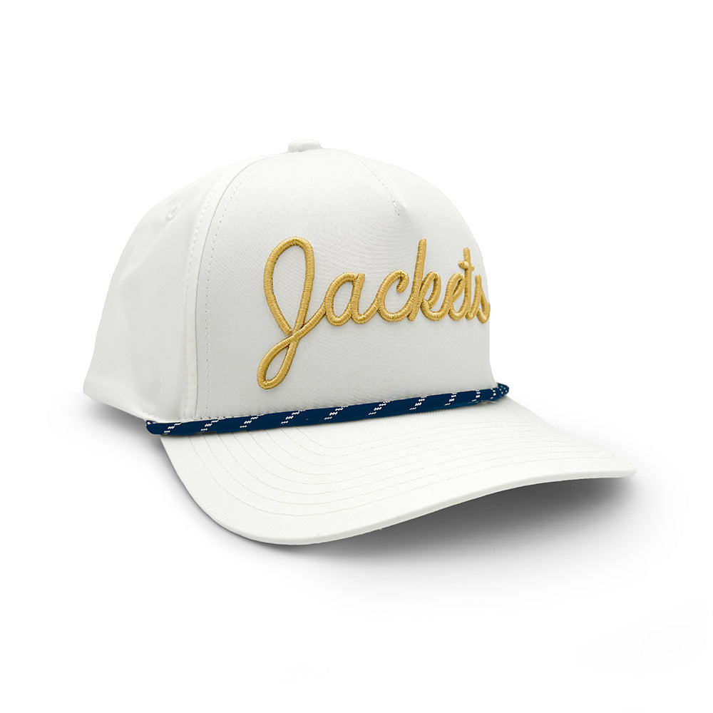 Georgia Tech Jackets Script Rope Hat, White | Section 103