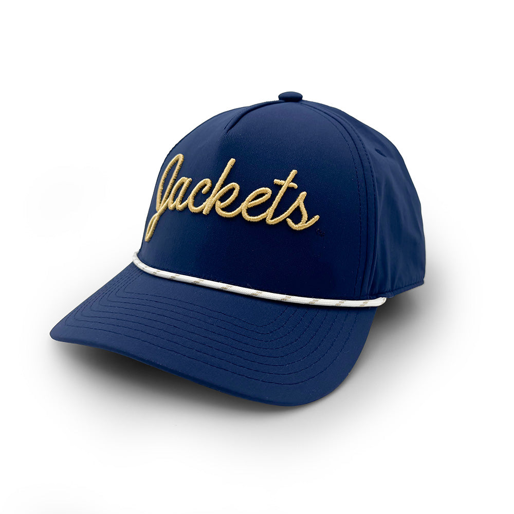 Georgia Tech Jackets Script Rope Hat, Navy | Section 103
