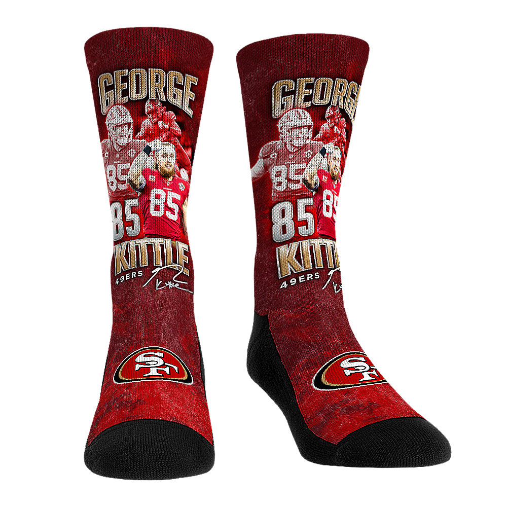 George Kittle - San Francisco 49ers  - Retro Photo | Rock 'Em Socks 1