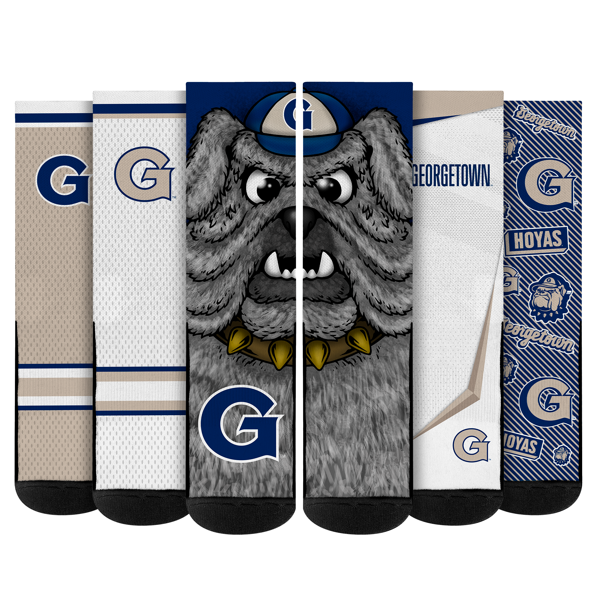 Georgetown Hoyas - Super Fan Bundle 5-Pack | Rock 'Em Socks