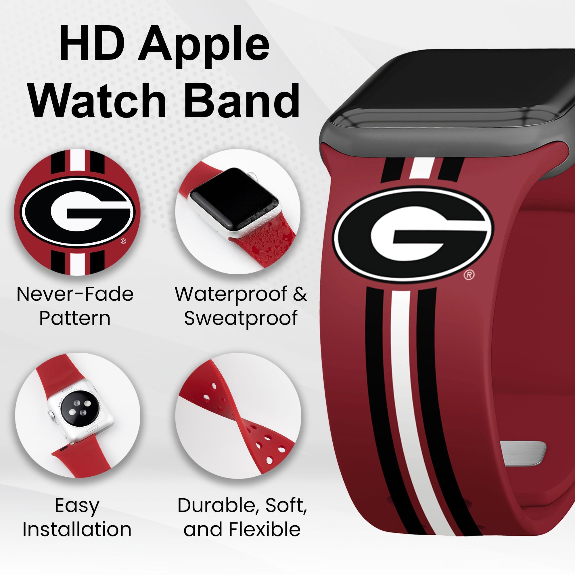 Georgia Bulldogs HD Apple Watch Band 3