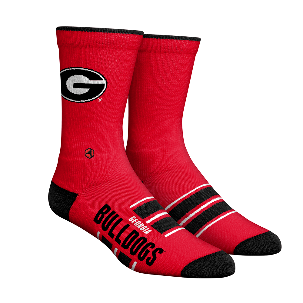 Georgia Bulldogs - Gametime Stripe (Knitted) | Rock 'Em Socks 1