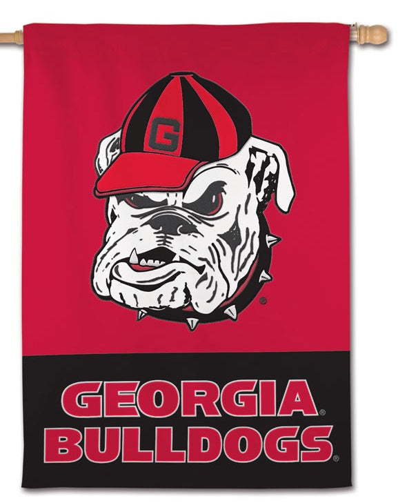 Georgia Bulldogs Applique Banner 2 Sided