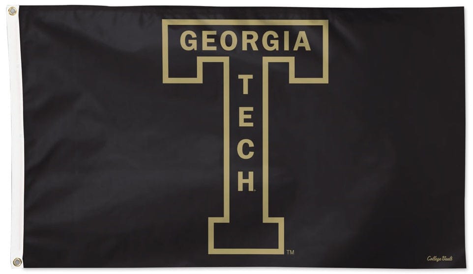 Georgia Tech Flag 3x5 Classic Logo Black