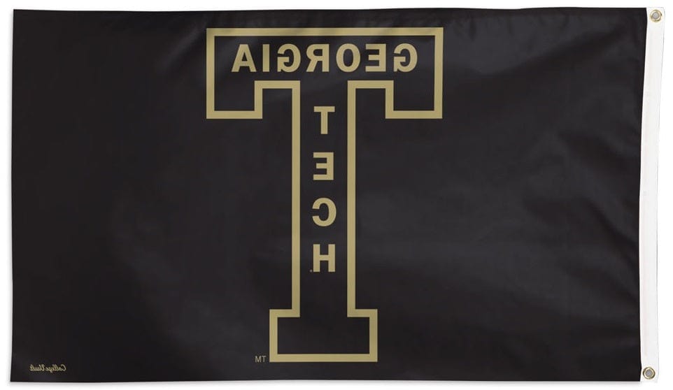 Georgia Tech Flag 3x5 Classic Logo Black