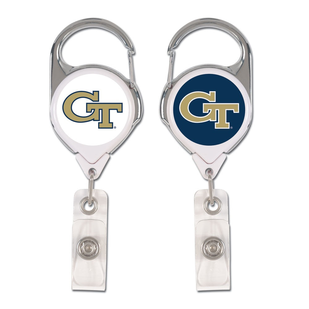 Georgia Tech Reel 2 Sided Retractable Badge Holder ID
