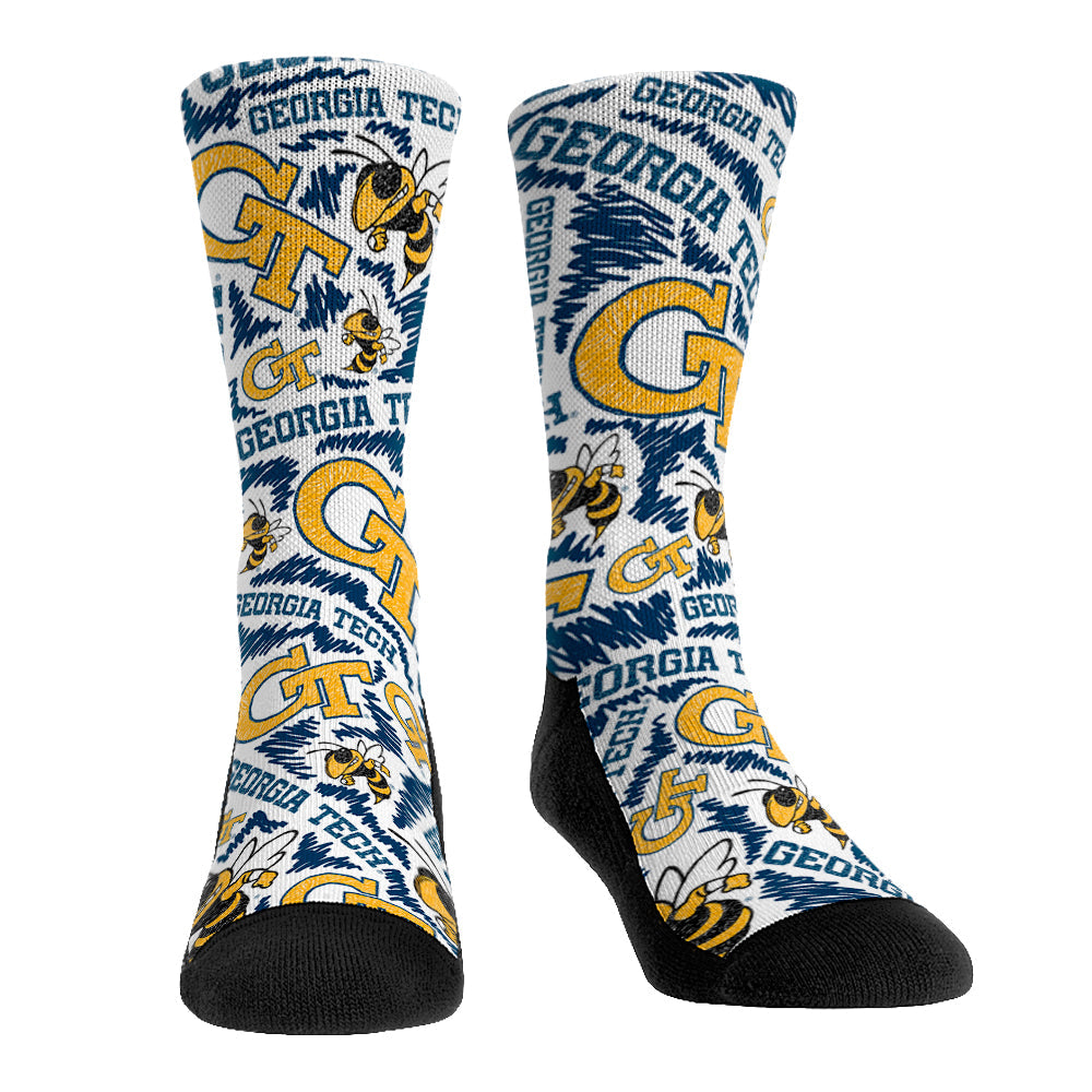 Georgia Tech Yellow Jackets - Logo Sketch | Rock 'Em Socks