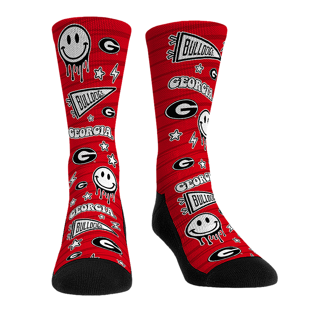 Georgia Bulldogs - Smiley Stickers | Rock 'Em Socks 1