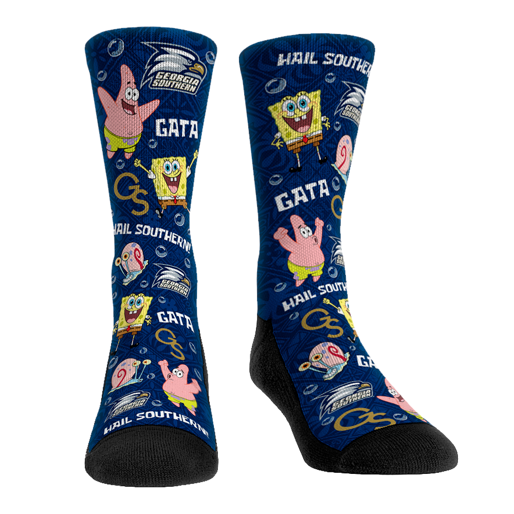 Georgia Southern Eagles - SpongeBob SquarePants Characters All-Over | Rock 'Em Socks