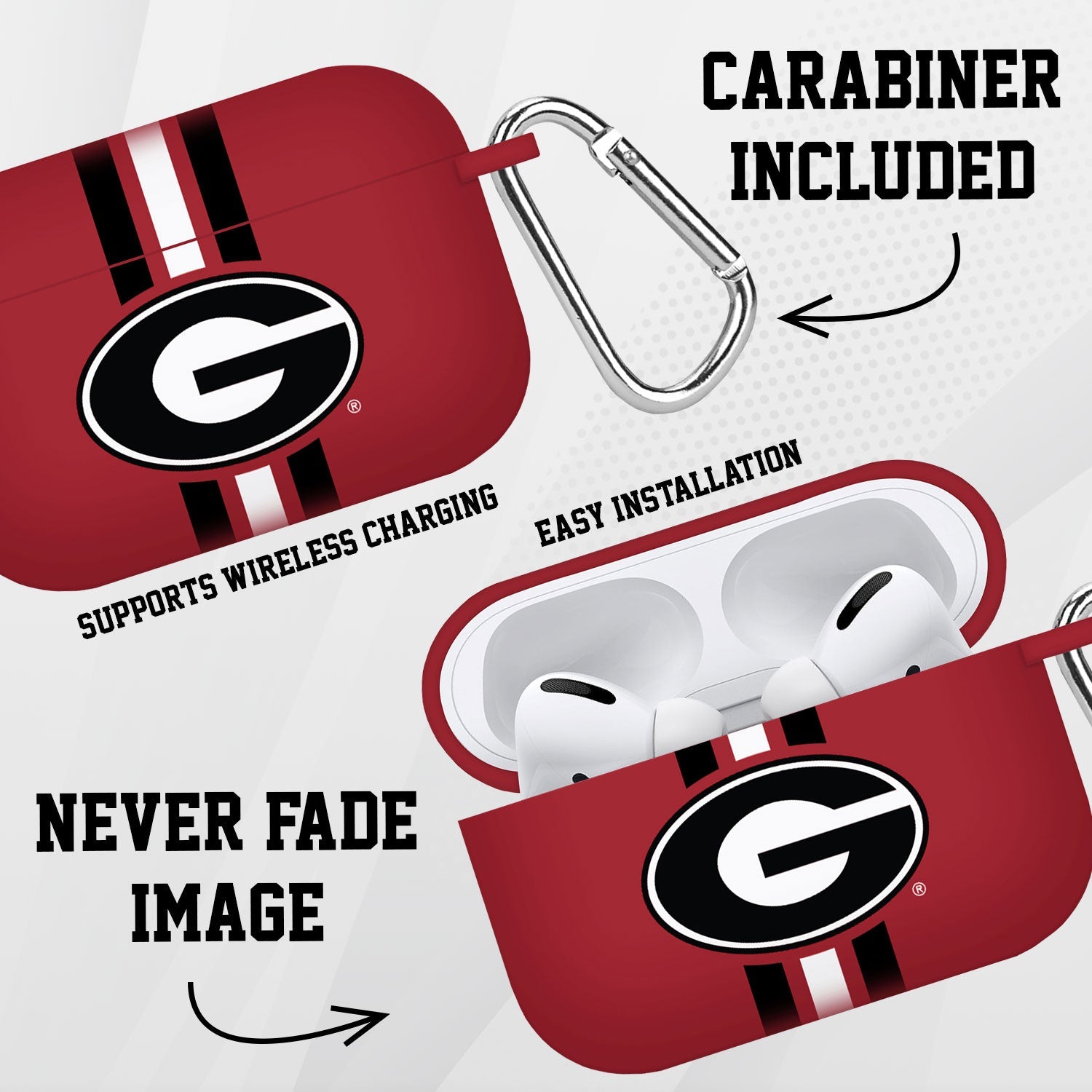 Georgia Bulldogs HD AirPods Pro 1 & 2 Case Cover 2