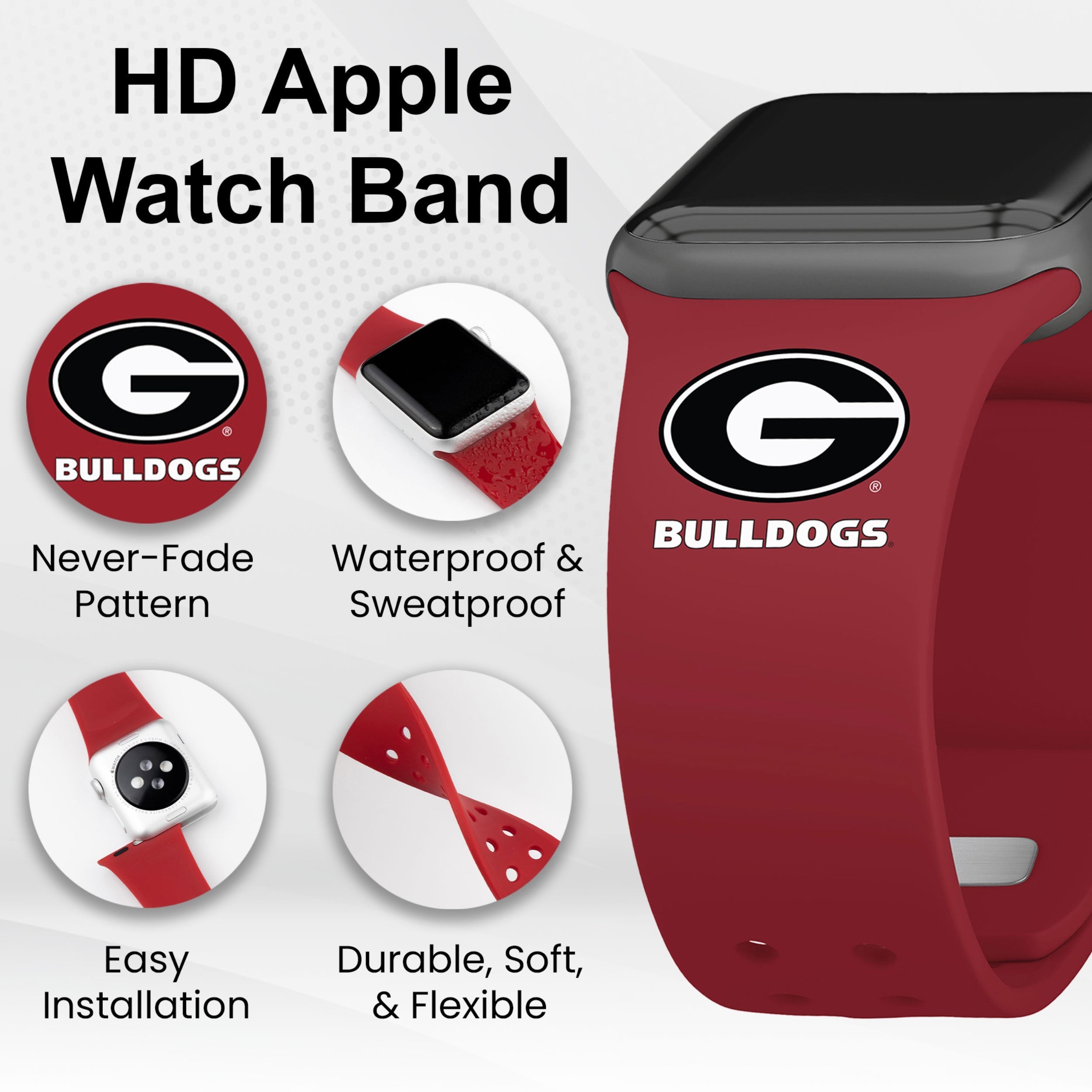 Georgia Bulldogs HD Apple Watch Band 20
