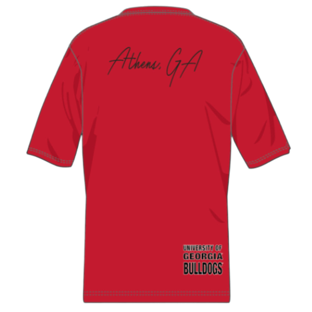 Georgia Bulldogs - NCAA Red Double Clutch Premium T-Shirt 2