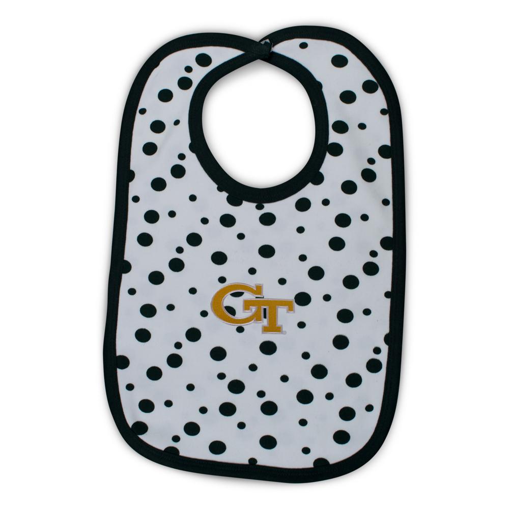 Georgia Tech Polka Dot Bib | Two Feet Ahead
