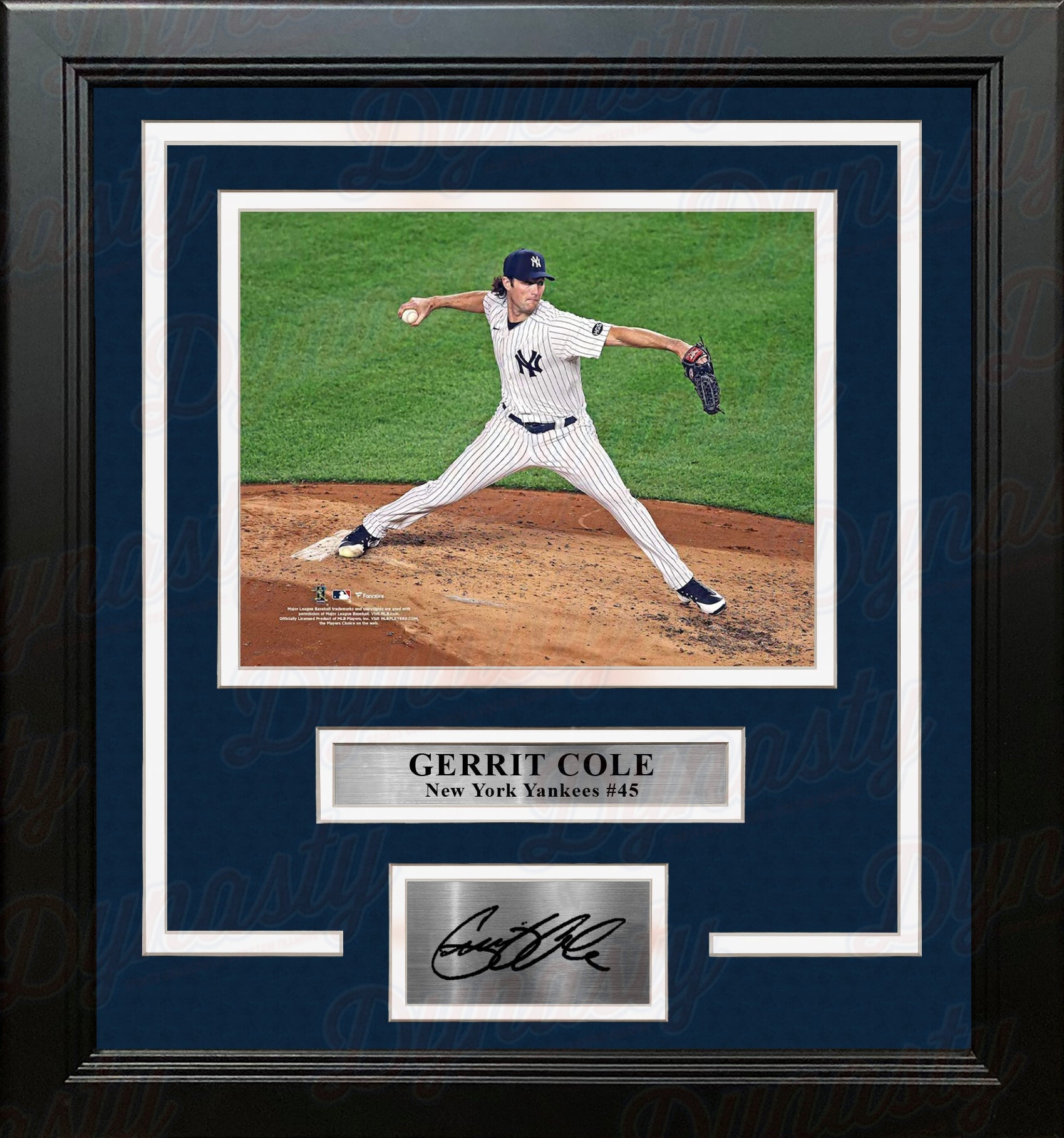 Gerrit Cole in Action New York Yankees 8" x 10" Framed Baseball Photo with Engraved Autograph 1