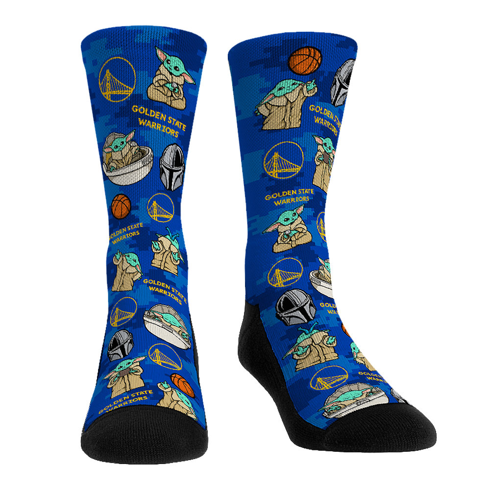 Golden State Warriors - Star Wars  - Grogu All-Over | Rock 'Em Socks
