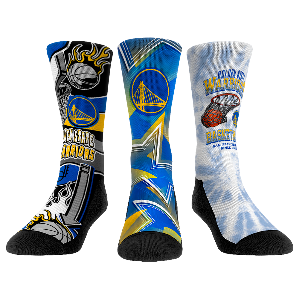 Golden State Warriors - Slam Dunk  - 3-Pack | Rock 'Em Socks