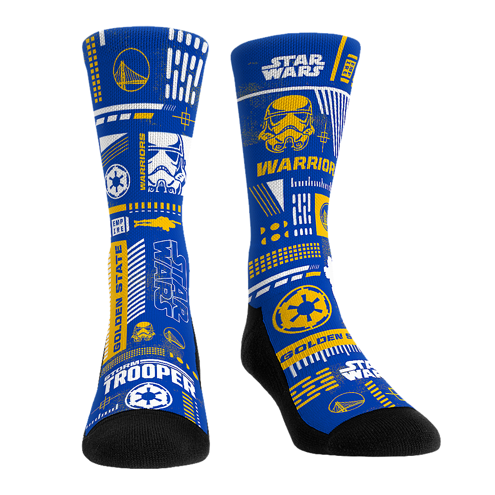 Golden State Warriors - Star Wars  - Stormtrooper Pattern | Rock 'Em Socks 1