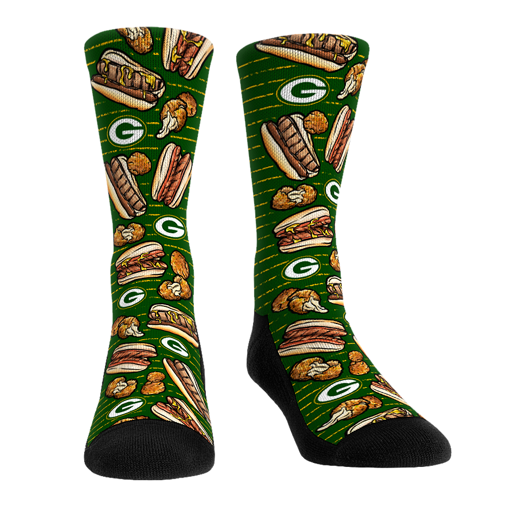 Green Bay Packers - Bratwurst & Cheese Curds | Rock 'Em Socks