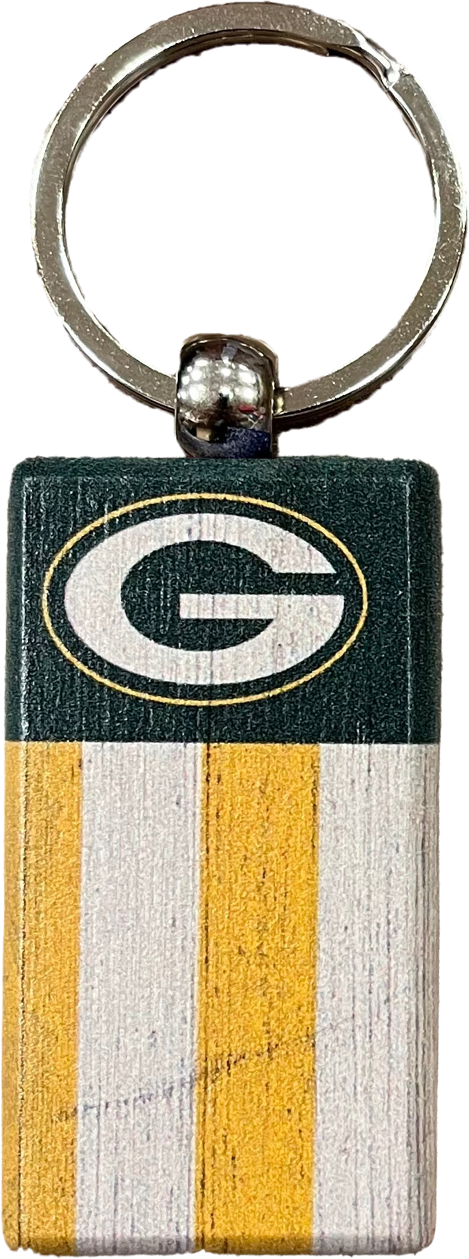 Green Bay Packers Rectangle Flag Keychain 1