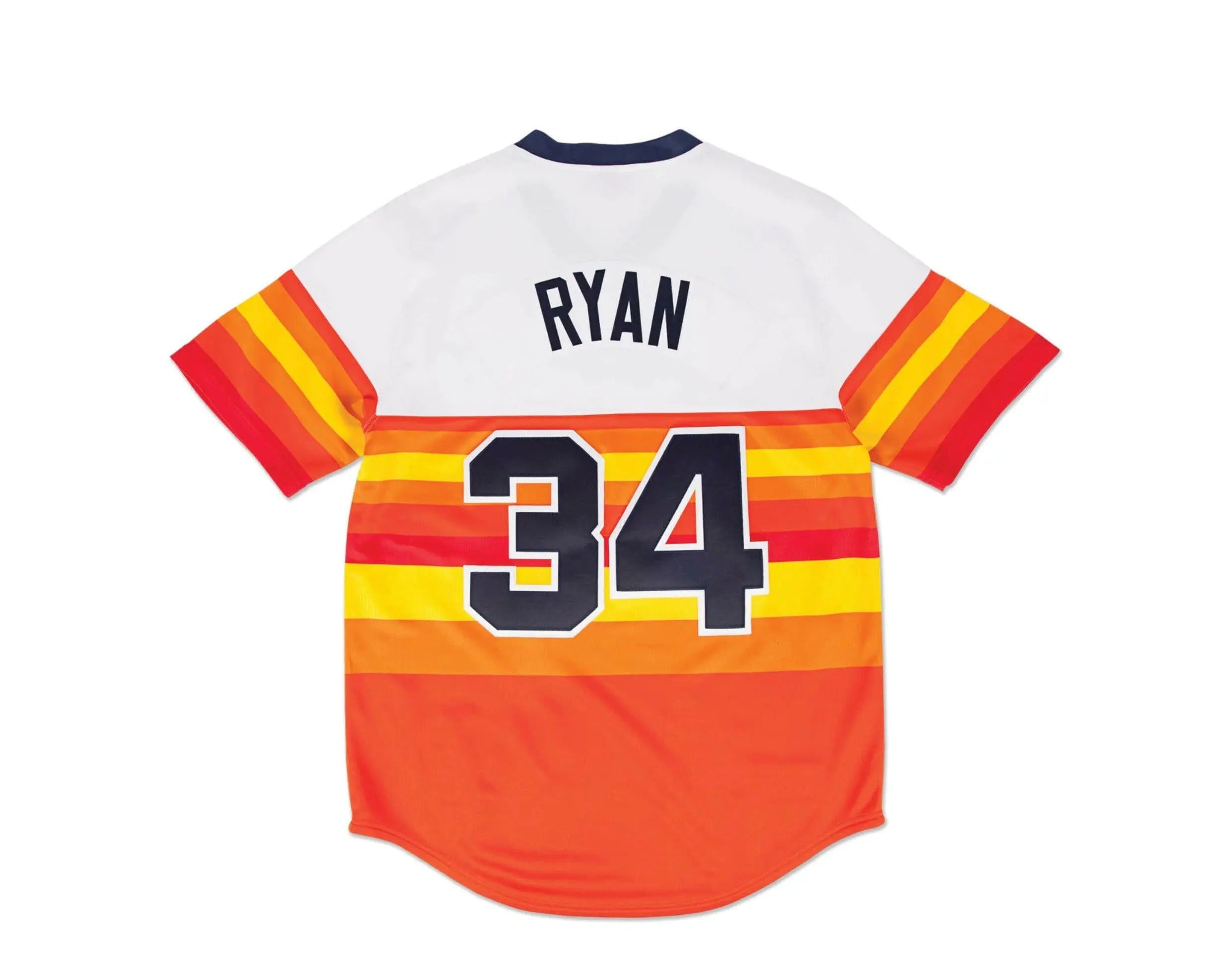 Mitchell & Ness Authentic Houston Astros Home 1980 Nolan Ryan Men Jersey White/Orange/Navy 2