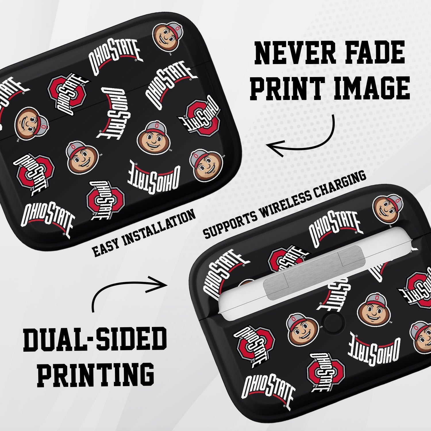 Ohio State Buckeyes HDX Apple AirPods Pro 1 & 2 Case Cover 7