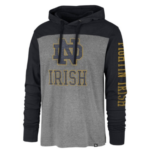 Notre Dame Fighting Irish - Slate Grey Franklin Wooster Men's Hoodie 1