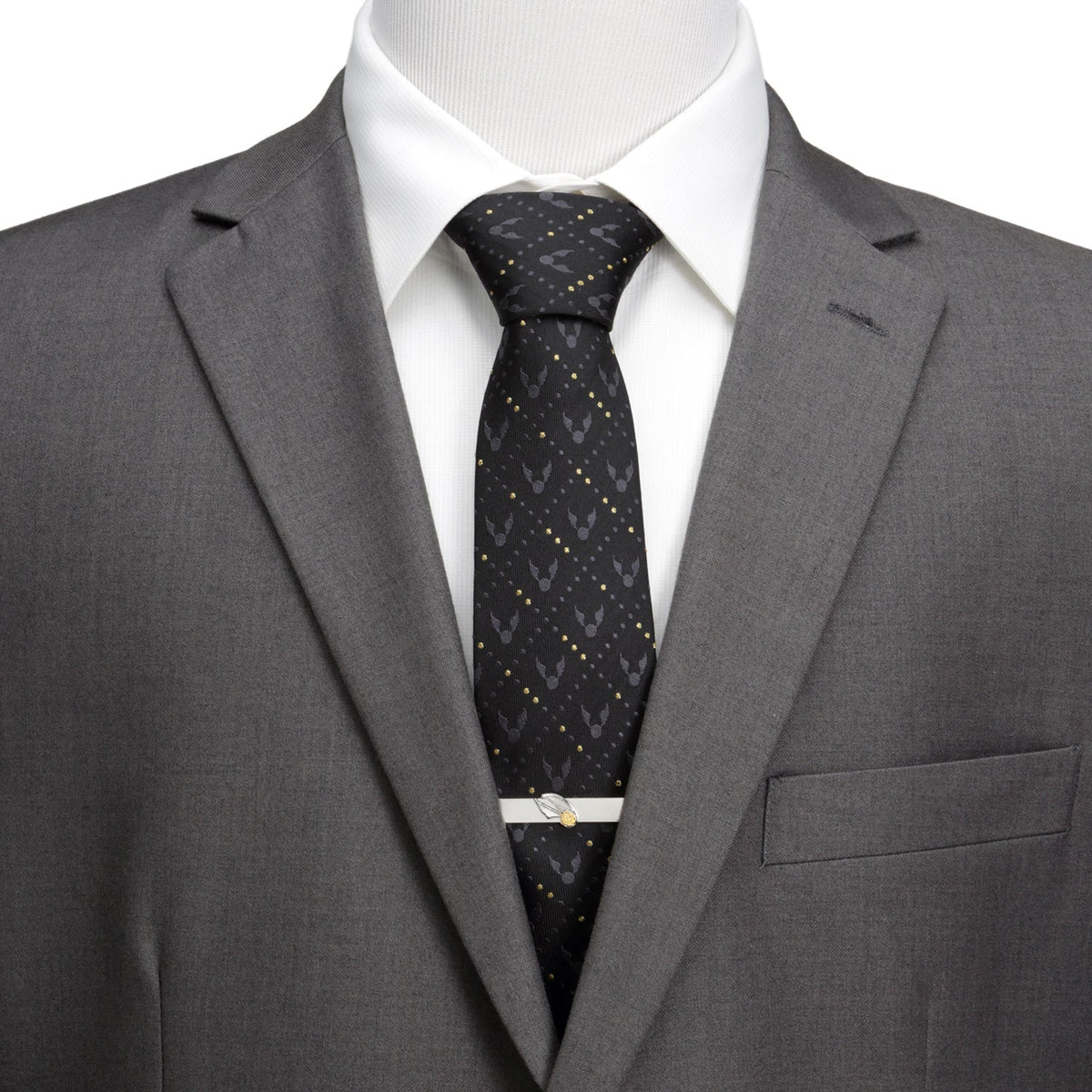 Harry Potter Golden Snitch Black Necktie Gift Set 4