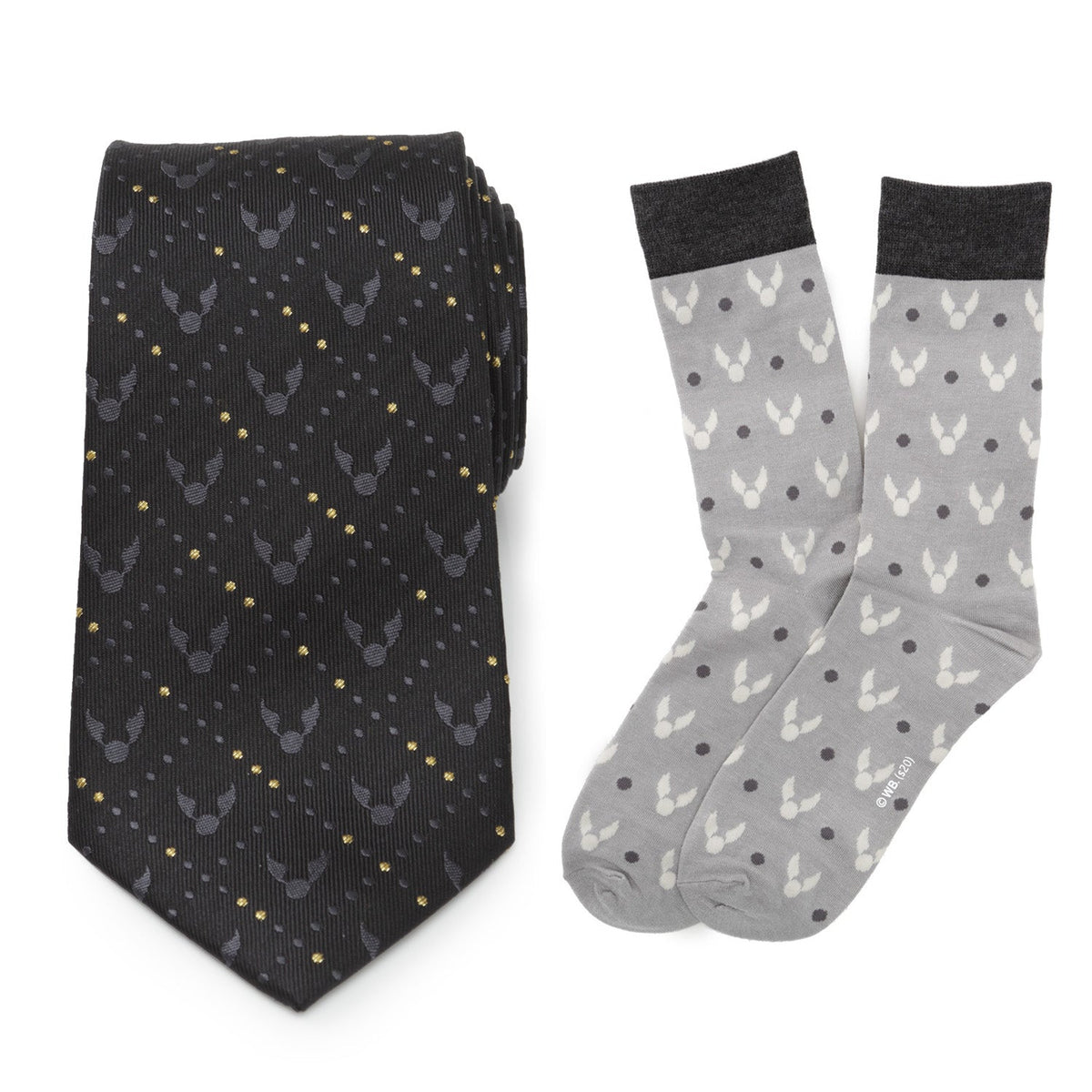 Harry Potter Golden Snitch Black Necktie Gift Set 1