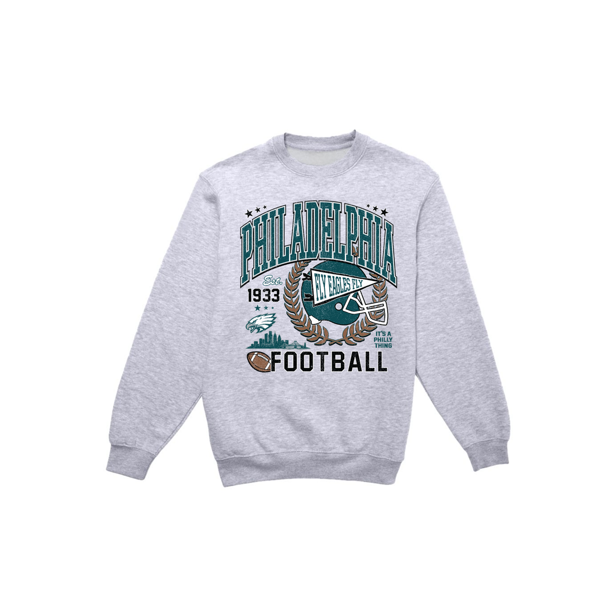 Philadelphia Football Sweatshirt | Vintage Eagles Game Day Crewneck 5