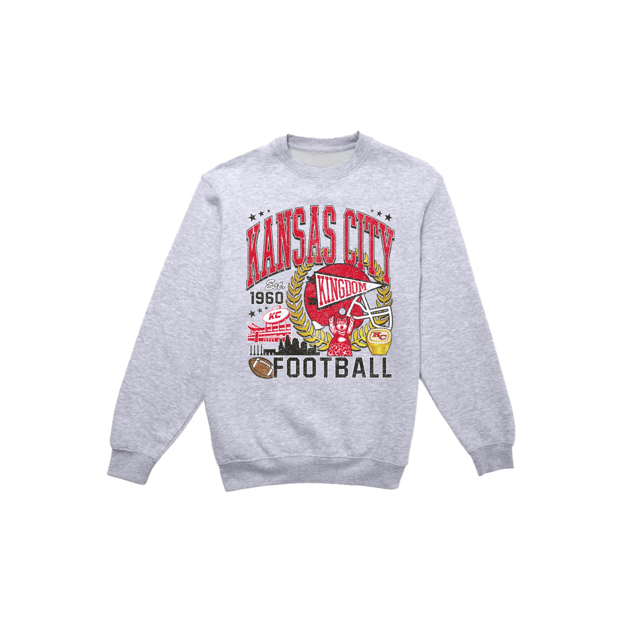 Kansas City Football Vintage Graphic Crewneck Sweatshirt | Retro Game Day Sweatshirt 4