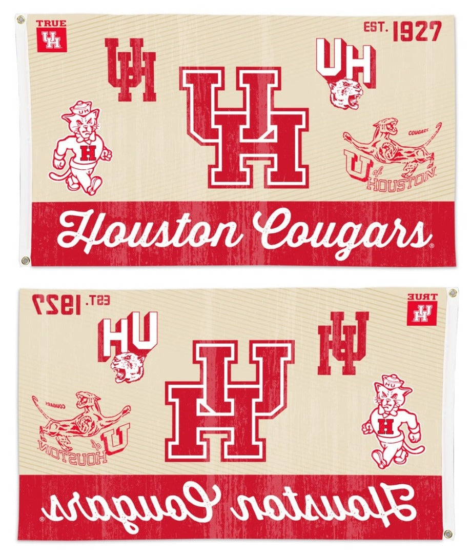 Houston Cougars Flag 3x5 Logo Evolution
