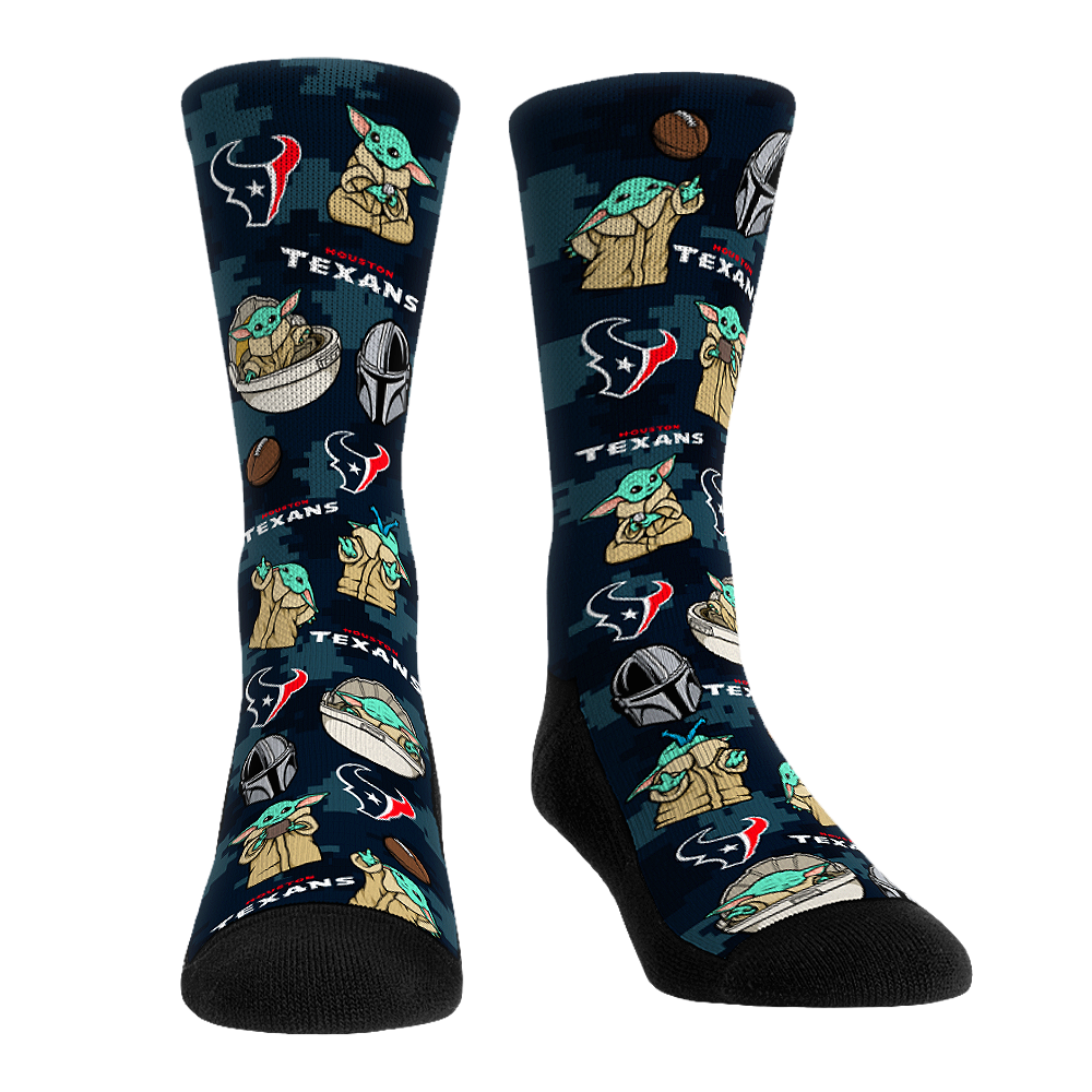 Houston Texans - Star Wars  - Grogu All-Over | Rock 'Em Socks