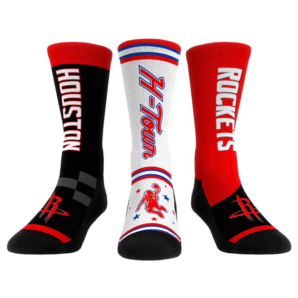 Houston Rockets - Ultimate Jersey - 3-Pack | Rock 'Em Socks 1