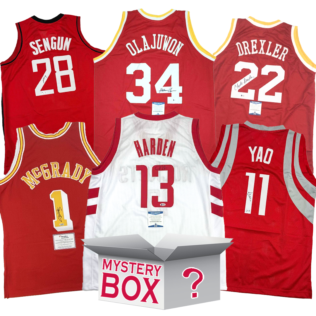 Autographed/Signed Houston Basketball Jersey Mystery Box with PSA JSA or Beckett COA 1