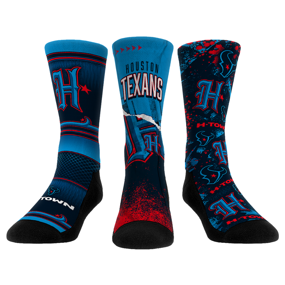 Houston Texans - H-Town 3-Pack | Rock 'Em Socks 1