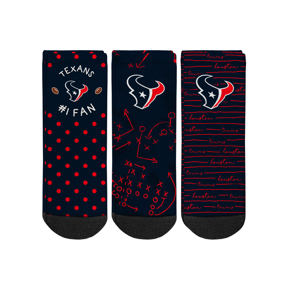 Houston Texans - Number 1 Fan 3-Pack (Toddler) | Rock 'Em Socks 1